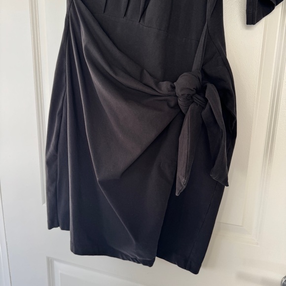 EUC 🖤 MODERN CITIZEN Fallon T-Shirt Wrap Dress | Black | Organic Cotton | 1X 🖤 - Picture 3 of 12